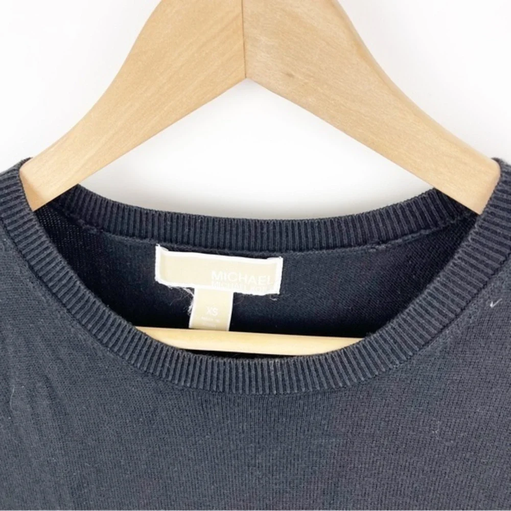 MICHAEL Michael Kors Black Pullover Sweater Zipper Detailing Size‎ Extra Small